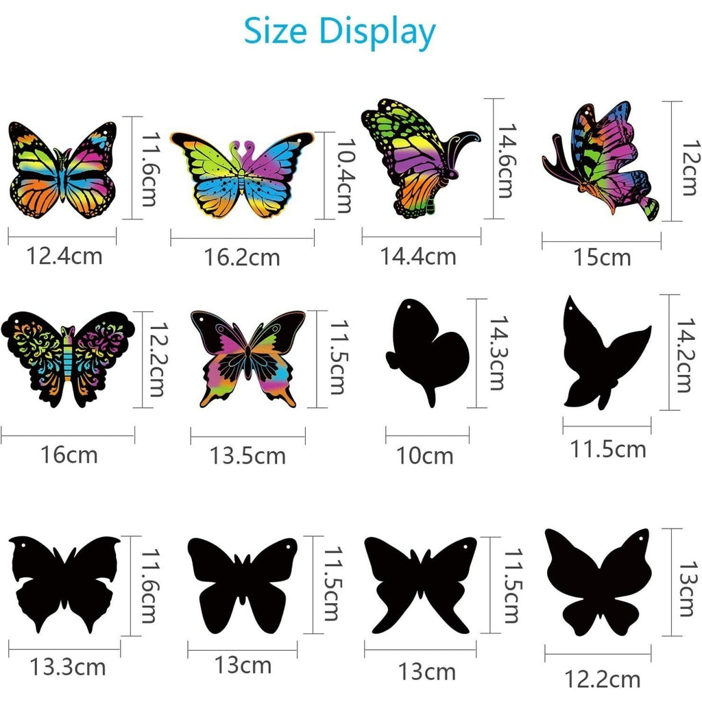 110-Piece Scratch Art Set with 48 Designs
