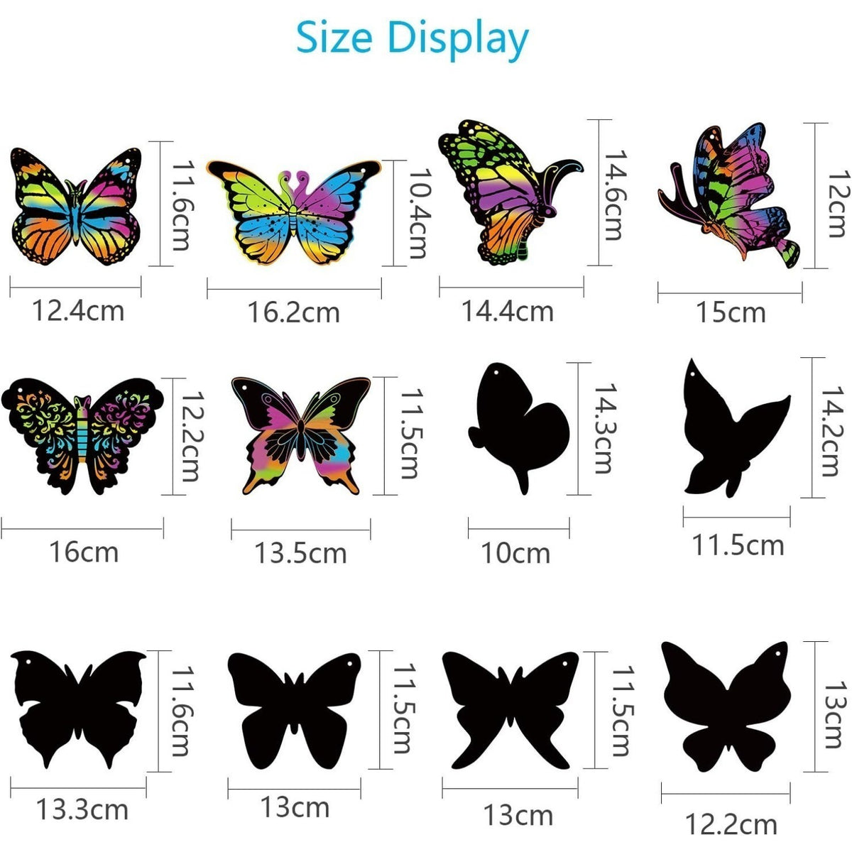 110-Piece Scratch Art Set with 48 Designs