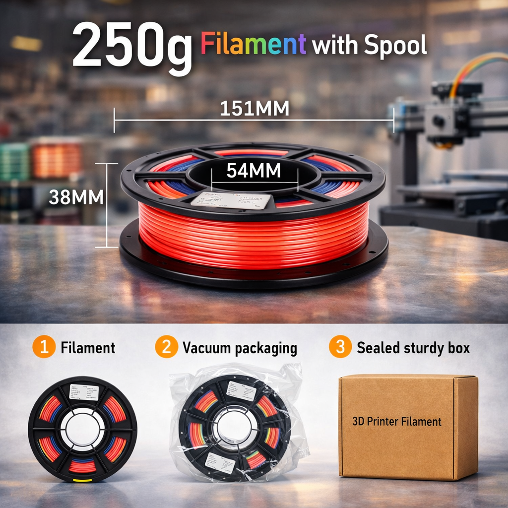 Rainbow Gradient PETG Filament pour imprimantes 3D