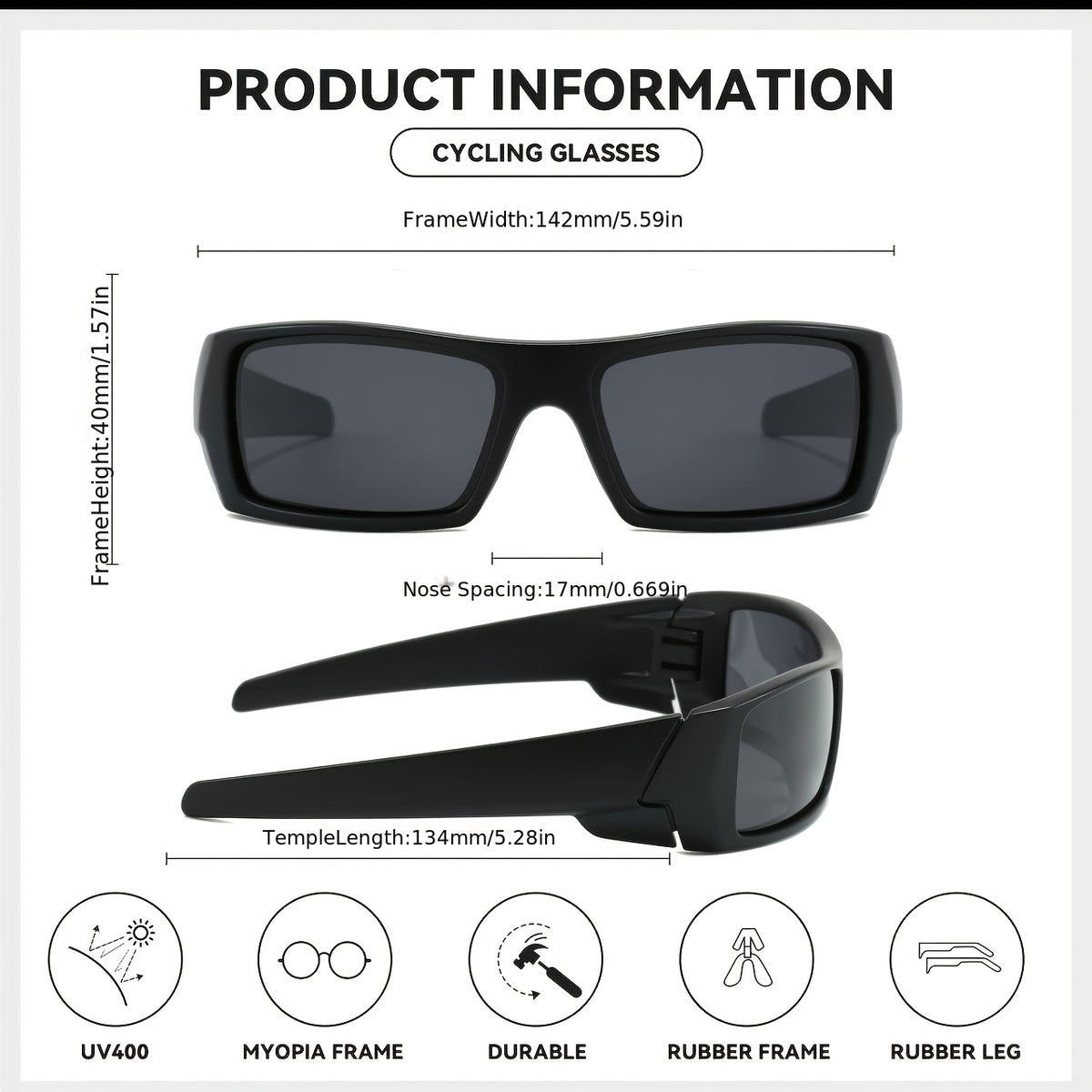 Lunettes de soleil 3 Pcs pour hommes
