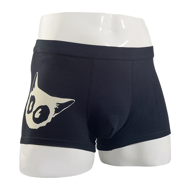 Boxers tendance et confortable en coton de dessin animé homme imprimé