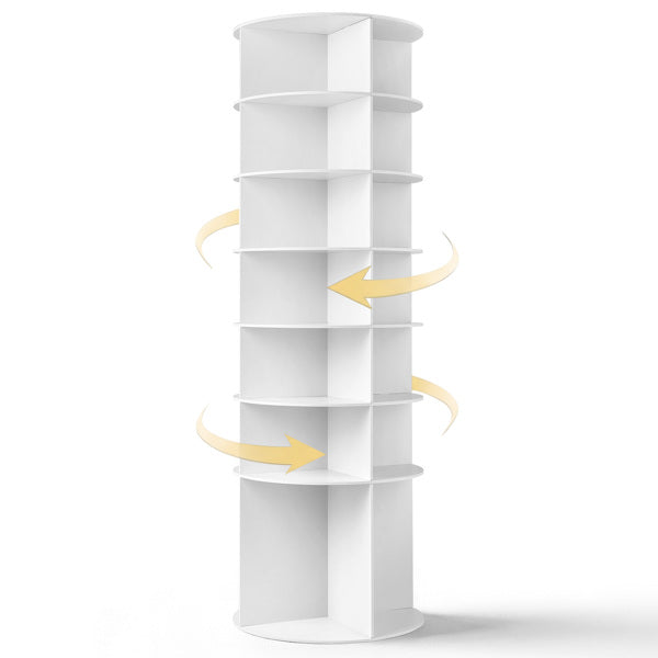 Rack de chaussures en bois composite, 60x60x184cm, blanc