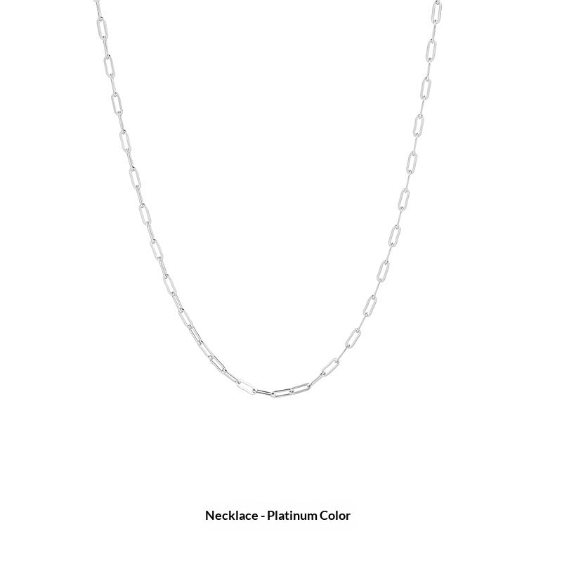 S925 Collier Argent Internet-célébrité StyleMinimalist Chaîne en orLight LuxuryNicheHigh-en