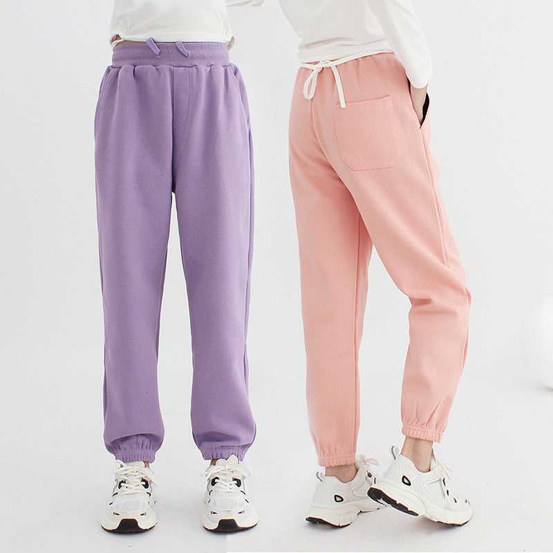 Garçons Pantalons de sport couleur unie pour les enfants plus âgés