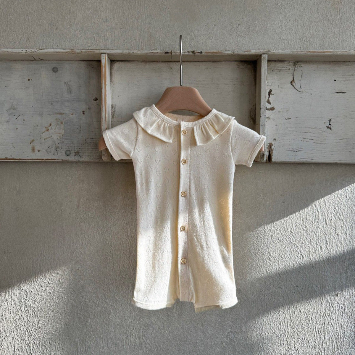 Lotus-feuille Col Romper pour les petites filles et les petites filles