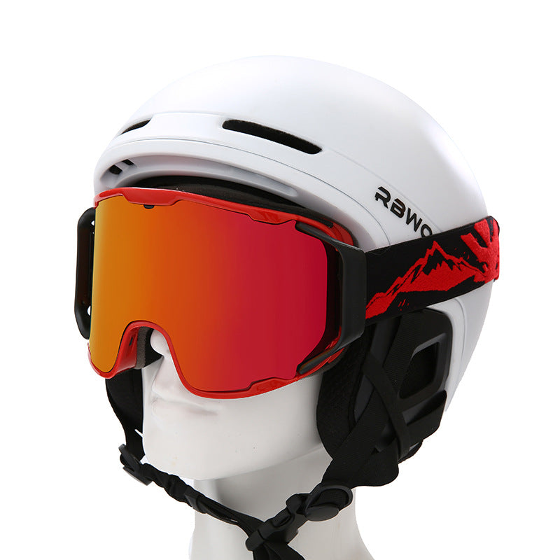 Gants de ski Double couche Anti-fog Plein Real Film Gants de ski