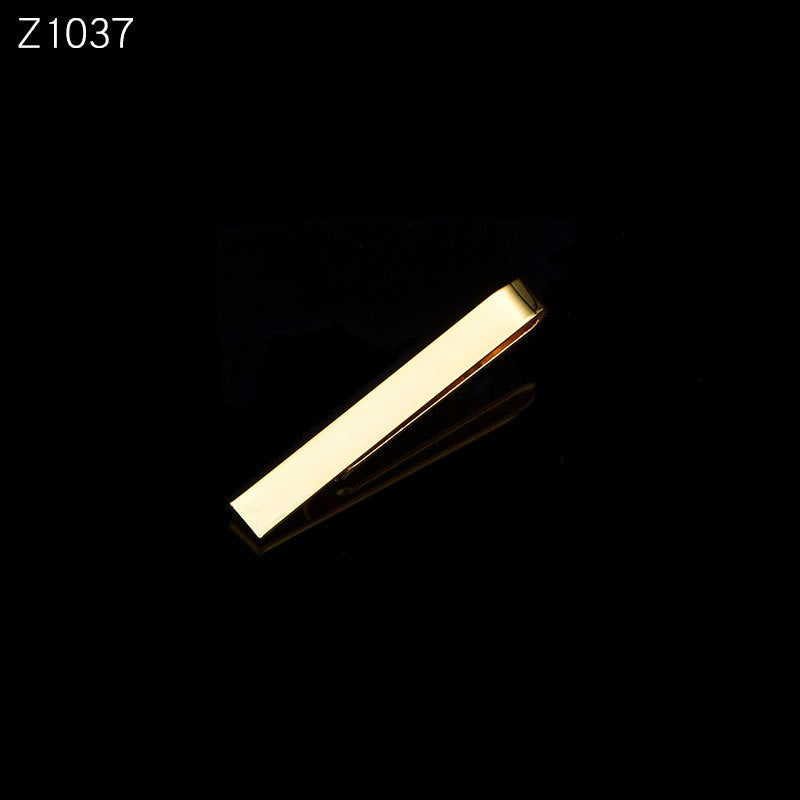 Clip en argent doré simple pour homme