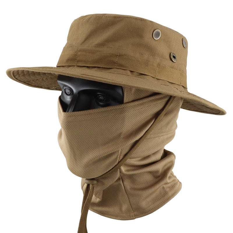 Protection solaire extérieure multifonctionnelle Chapeau de pêche respirant à bord rond