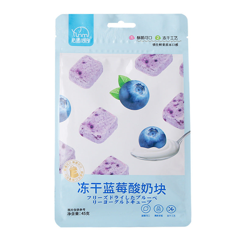 Cubes de yogourt avec morceaux de fruits Fraise Bleue