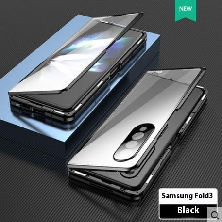 Étui de téléphone pliant à aspiration magnétique en verre entièrement enveloppé