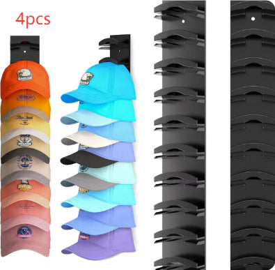 Baseball Cap Rangement Rack mural sans punch
