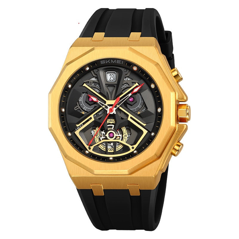 Montres multifonctions étanches pour hommes Hollow-out