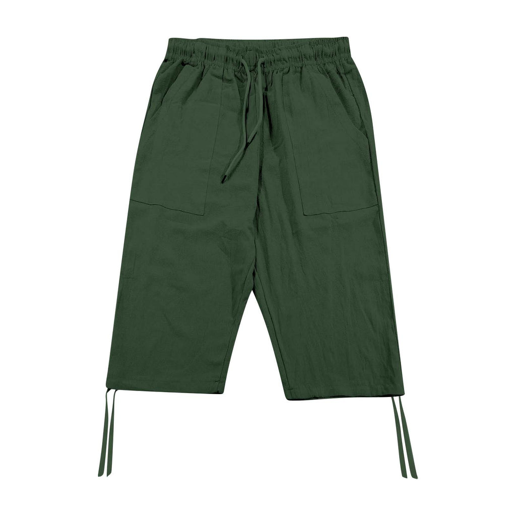 Pantalon de sport casual de coton et de coton d'été Linge de maison croped Casual P