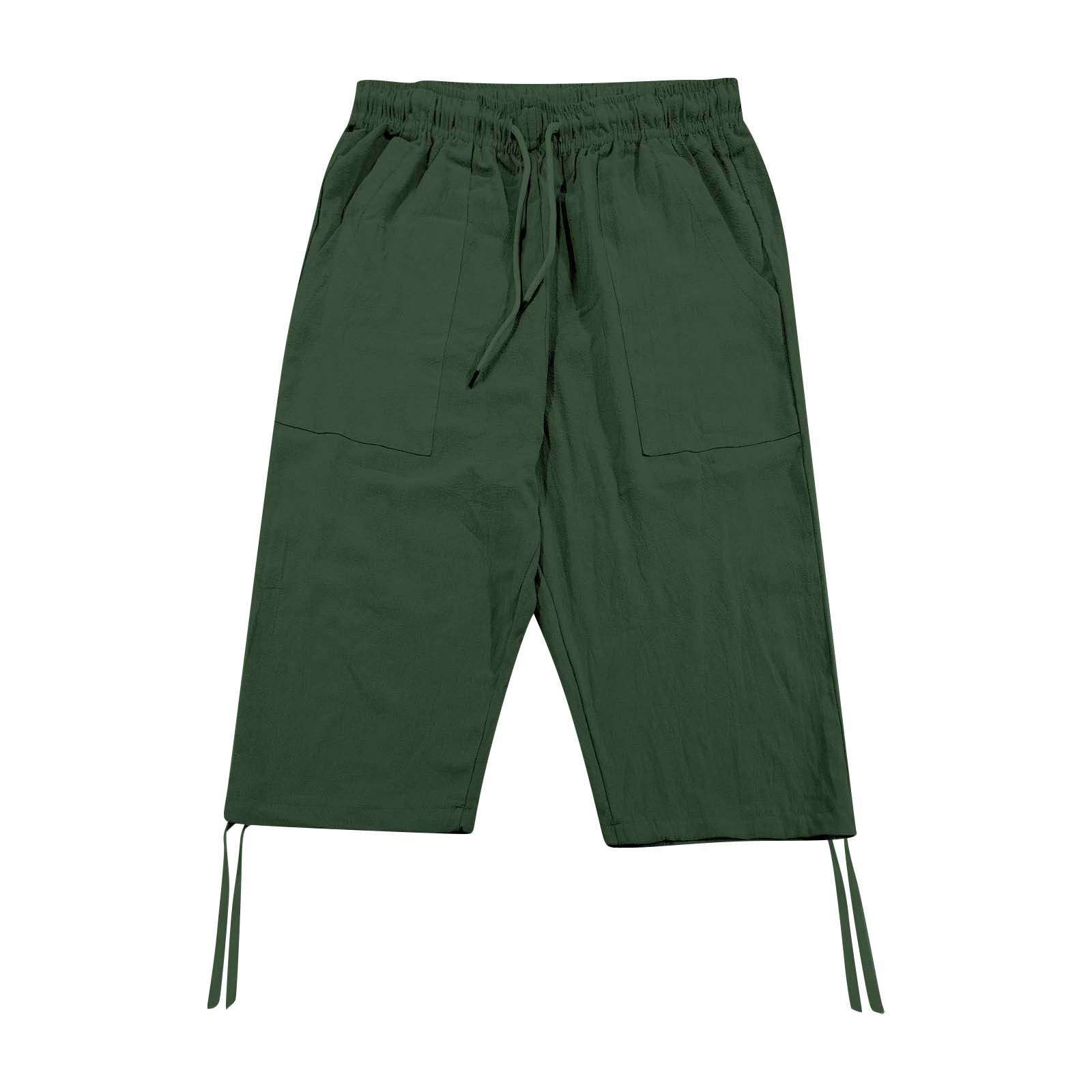 Pantalon de sport casual de coton et de coton d'été Linge de maison croped Casual P