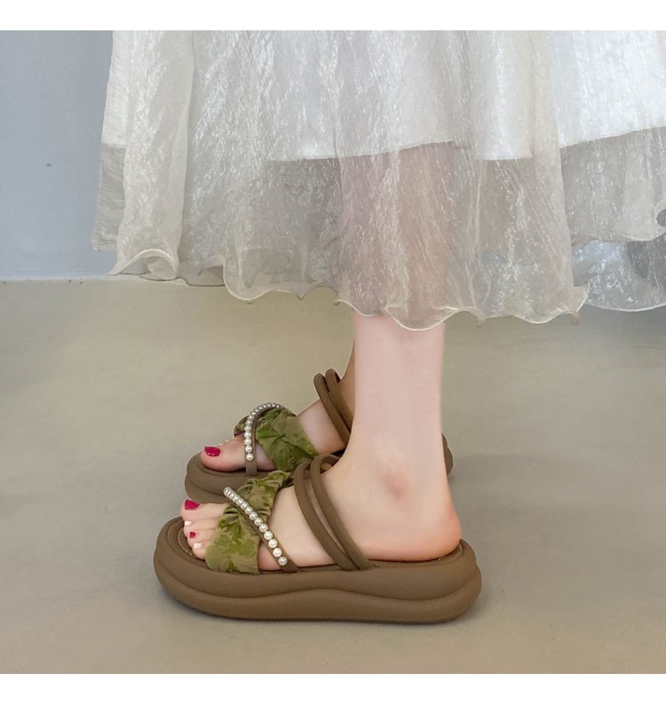 Femmes Coréen Style Platform Slippers