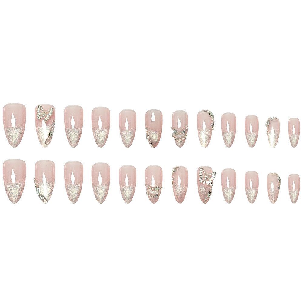 Butterfly Sticker de ongles fille Chat oeil diamant porter l'armure