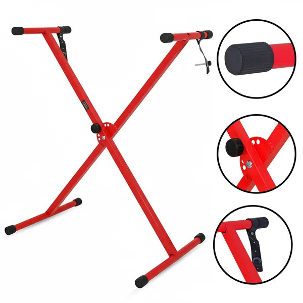 5 Core Keyboard Stand X Forme réglable pliable Portable Key Board Stands W Locking Stra