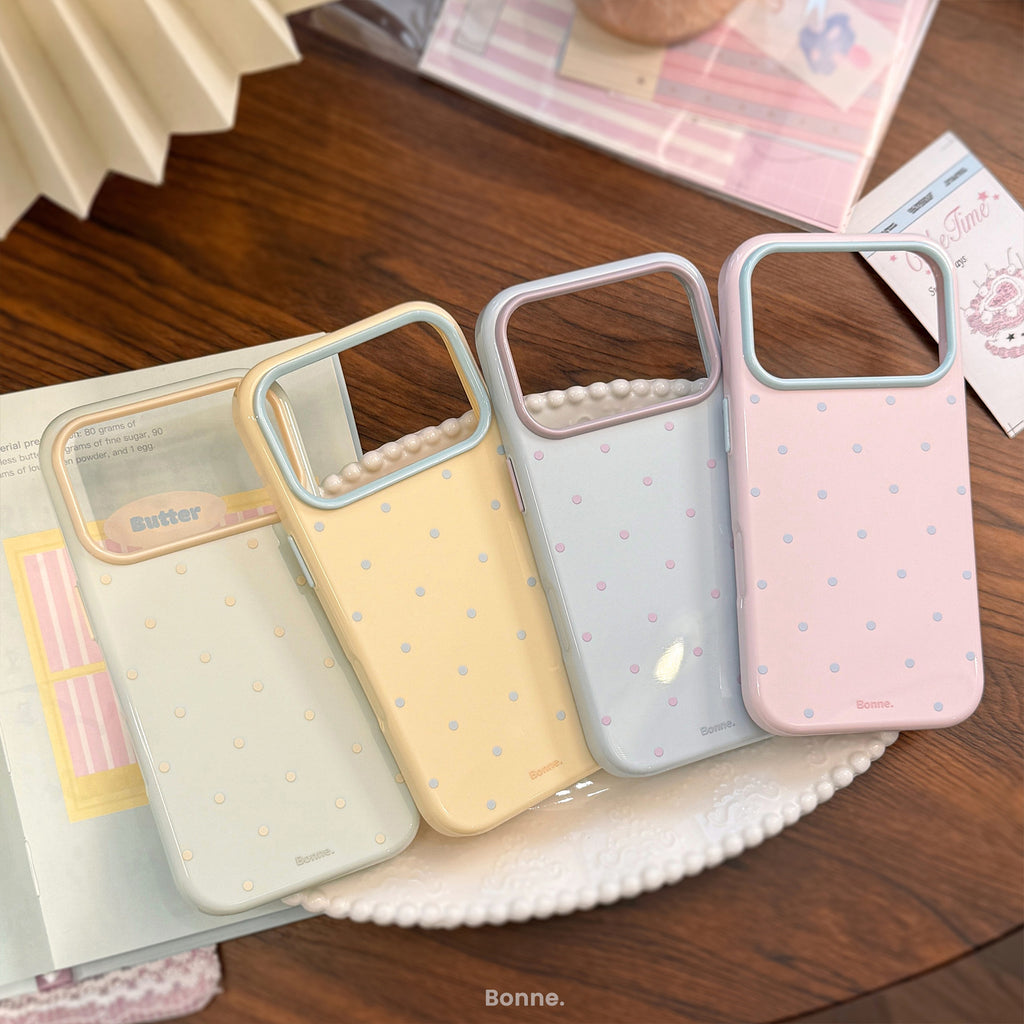 Bloc de couleur Polka-dot Étui de téléphone anti-drop