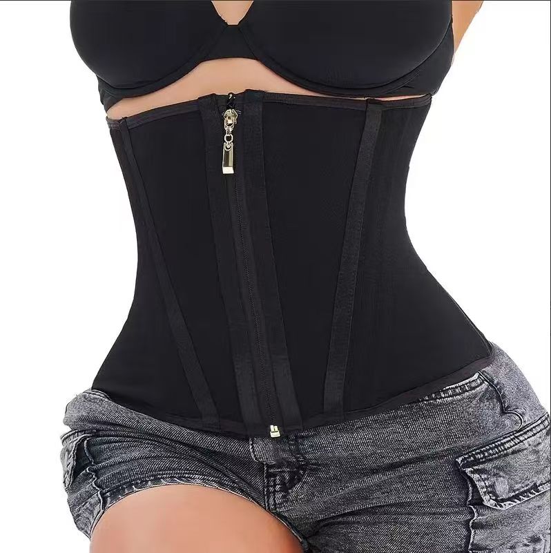 Femmes Waist Trainer Corset Zipper corps Shaper Tummy Control Underbust Cincher