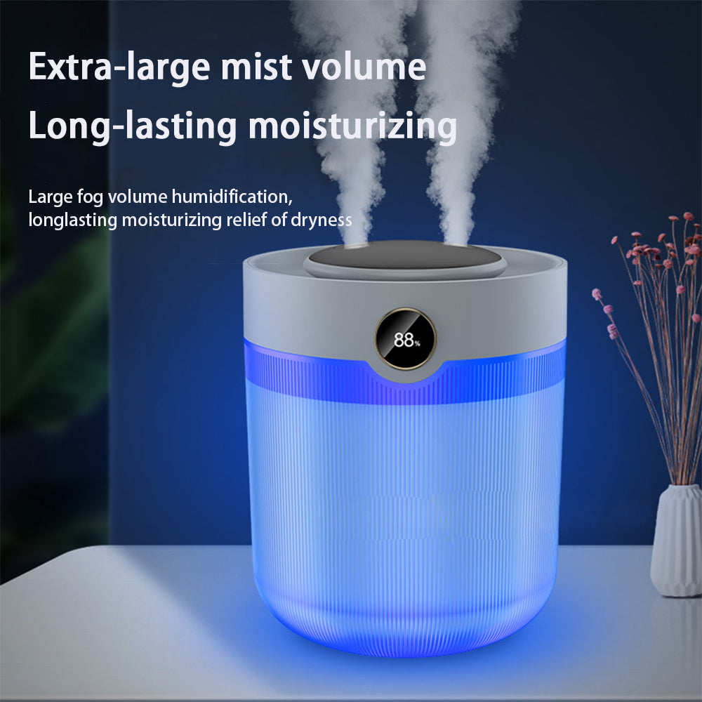 Grand Capacité 2L Humidité Affichage numérique Double Spray Humidificateur USB Silent Home Desktop
