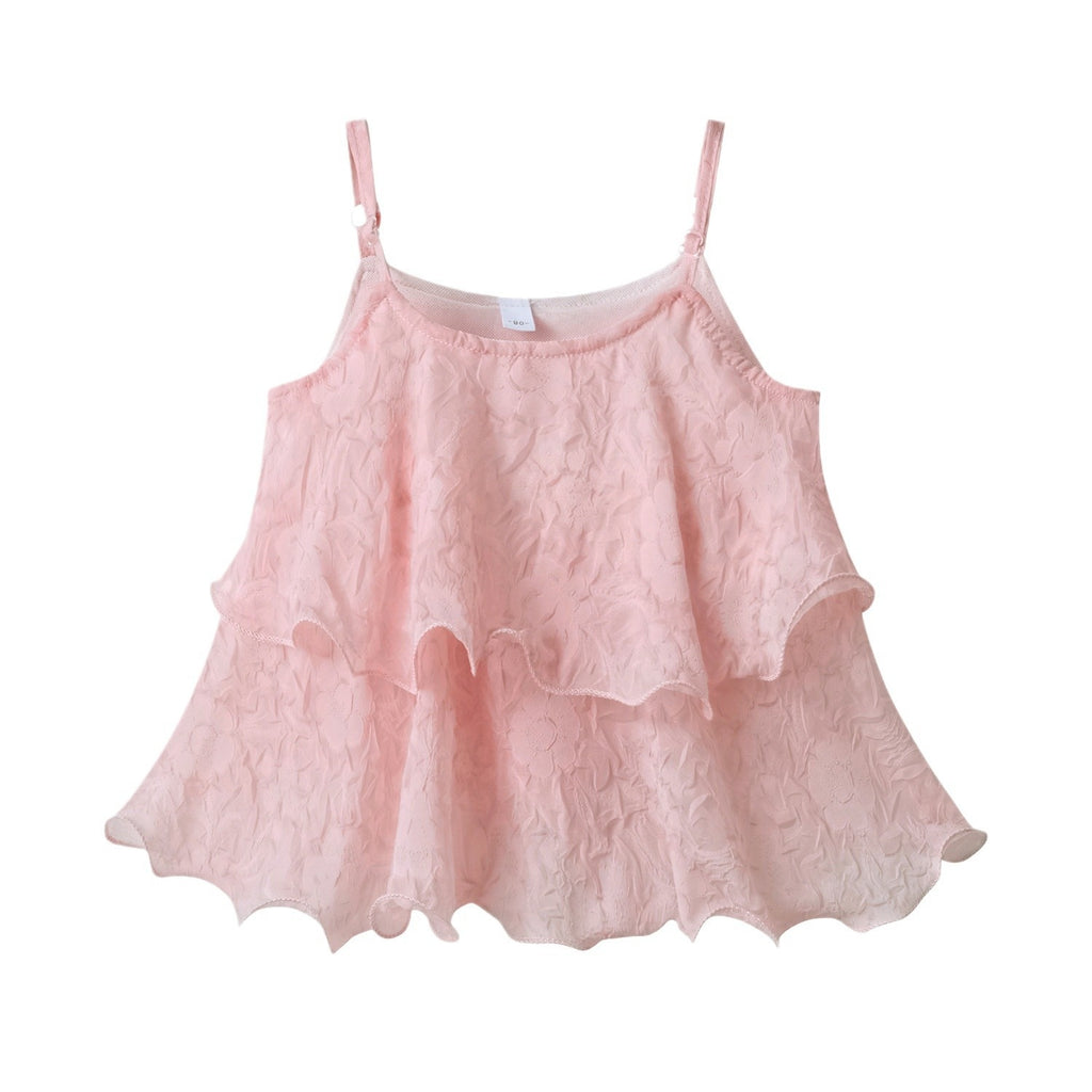 Filles Fashionable Mignon Vest Babys Summer Western-Style Top