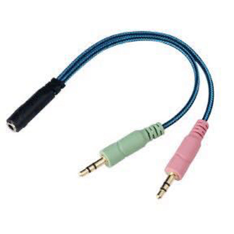 Câble d'adaptateur pour microphone audio Aux 3,5 mm