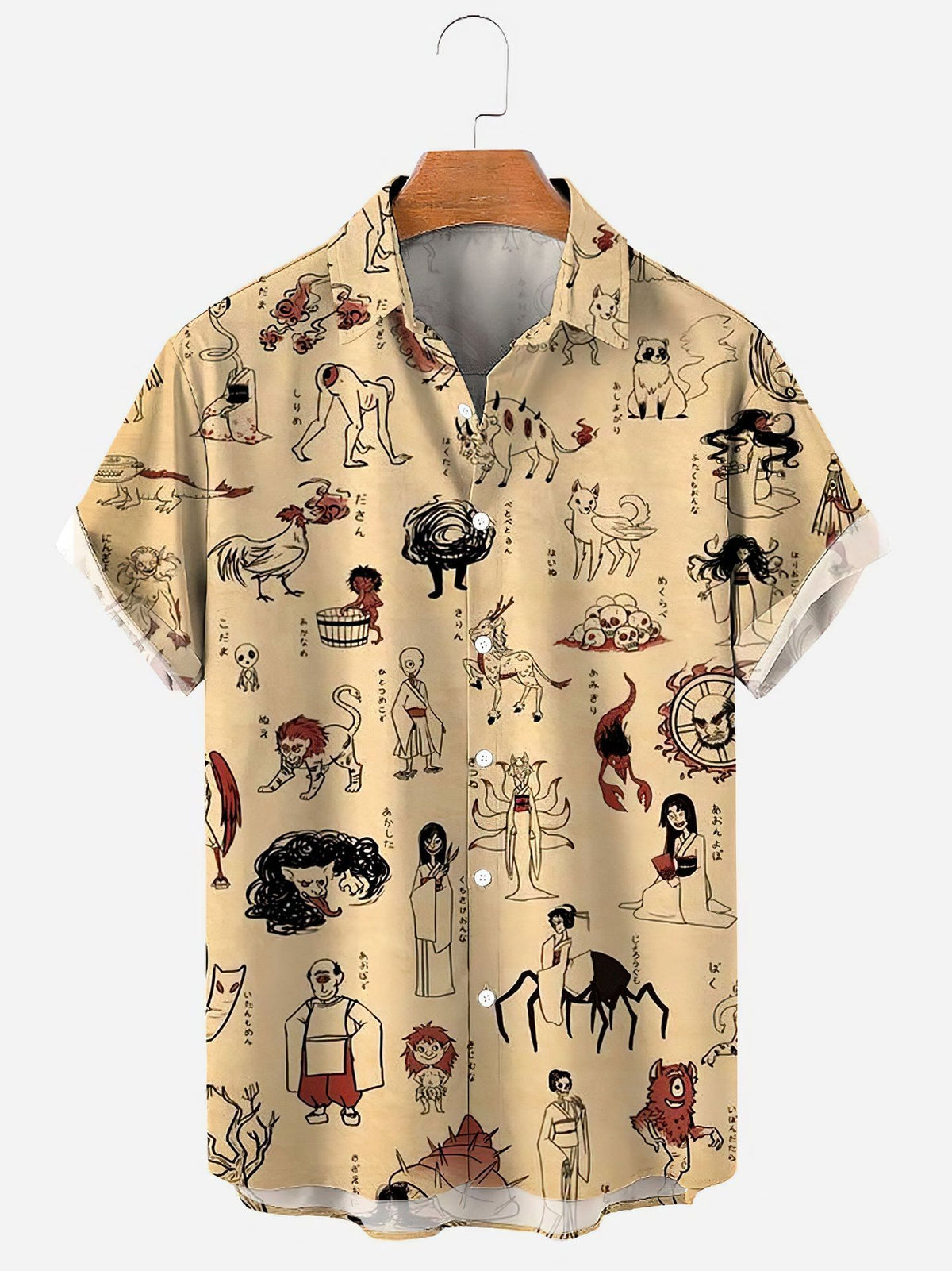 Chemise à manches courtes imprimé numérique 3D pour homme de grande taille