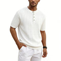 T-shirt à manches courtes Henry Collar Knit pour hommes