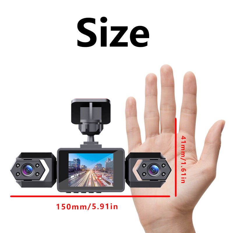 1080P enregistreur de conduite haute définition avec quatre objectifs