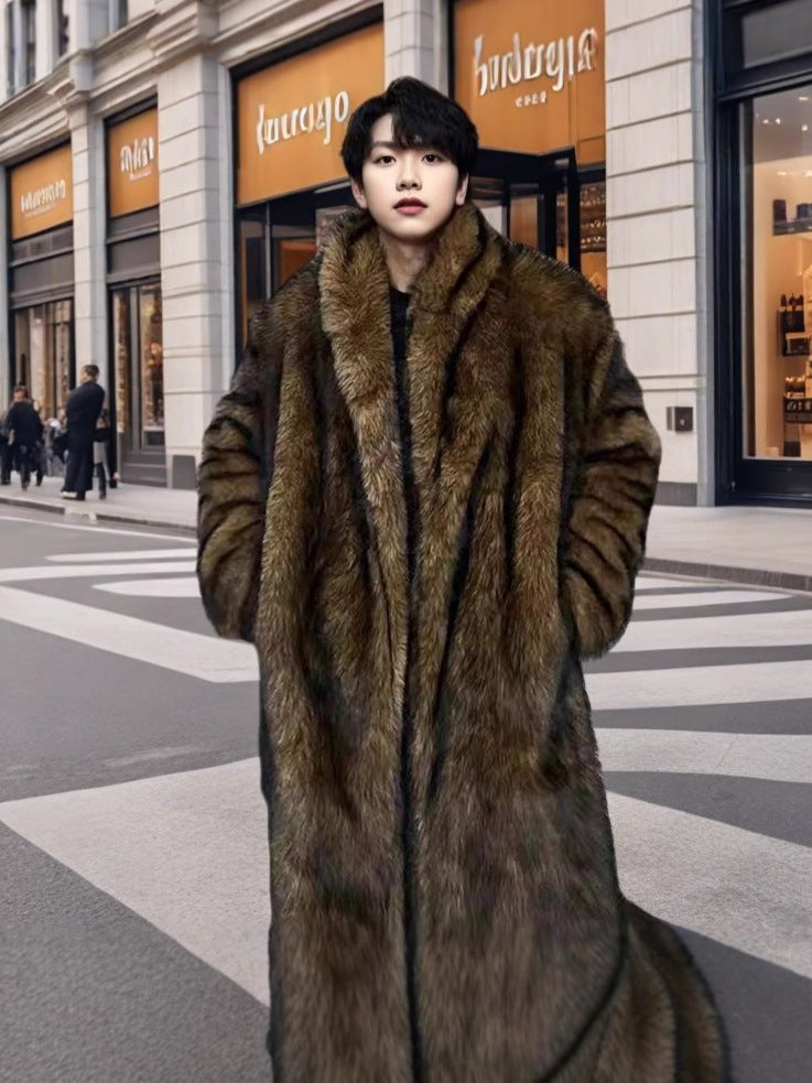 Manteau de fourrure pour hommes imperméable au vent et à la chaleur