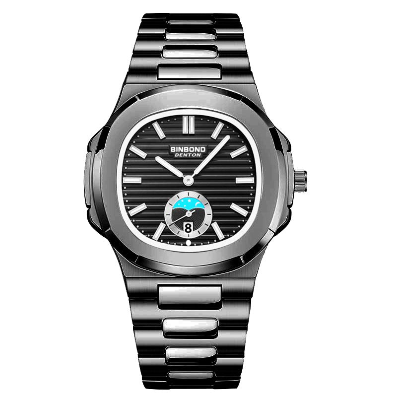 Ceinture en acier rétro Montre Quartz Imperméable Loisirs All-match
