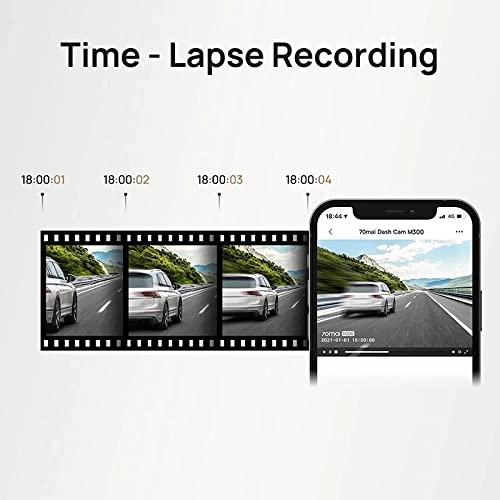 70mai Dash Cam M300 Voiture FOV 1296P Vision nocturne