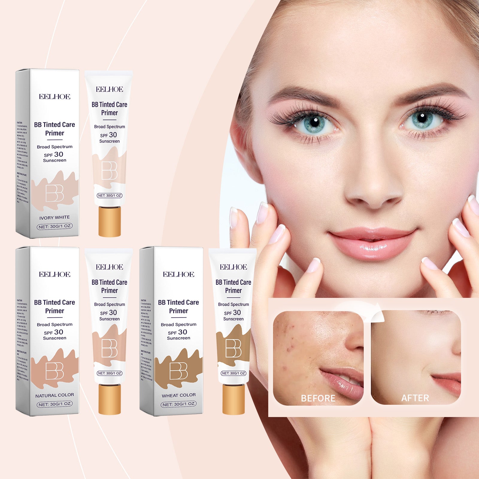 Crème solaire BB Couleur naturelle 30g-box