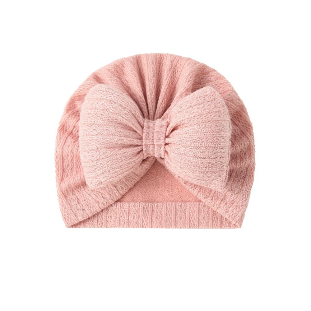 Chapeau de bateau bébé en coton tricoté Remplissage Big Bow Chapeau de bateau bébé
