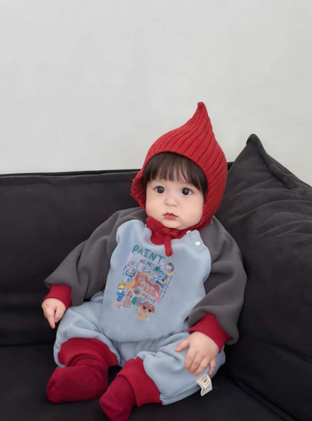 Bloc de couleur Raglan Hoodie pour les parents et les enfants polyvalent et facile à styler
