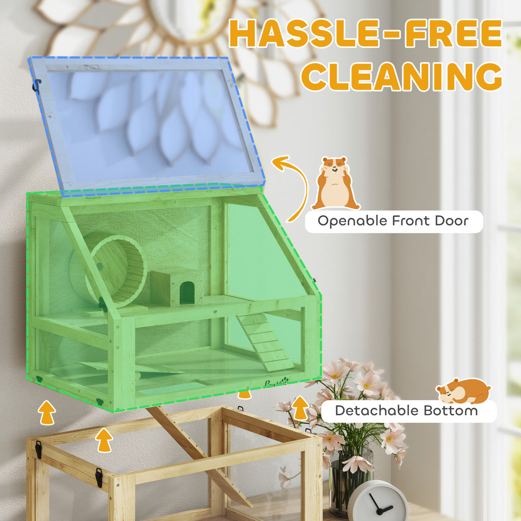 Cage de hamster en bois de 3 niveaux