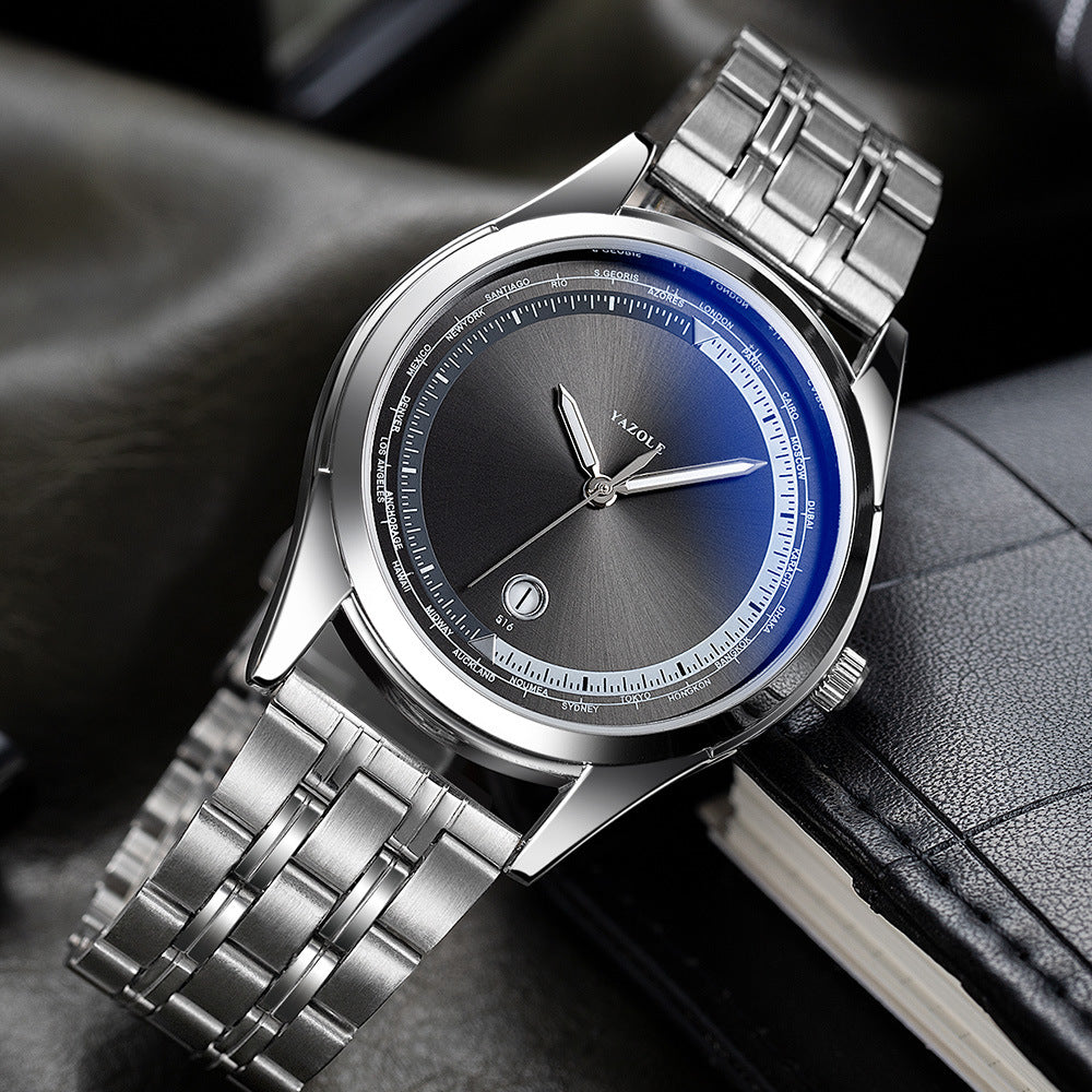 Hommes d'affaires Montres Hommes Marque de luxe Acier Lumineux Sports Montres Hommes Waterproof Wri