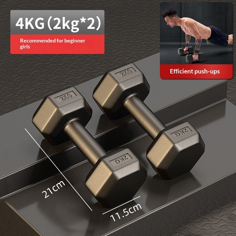 Accueil Fitness Équipement d'exercices Fixed Rubber-Coated Small Dumbbells
