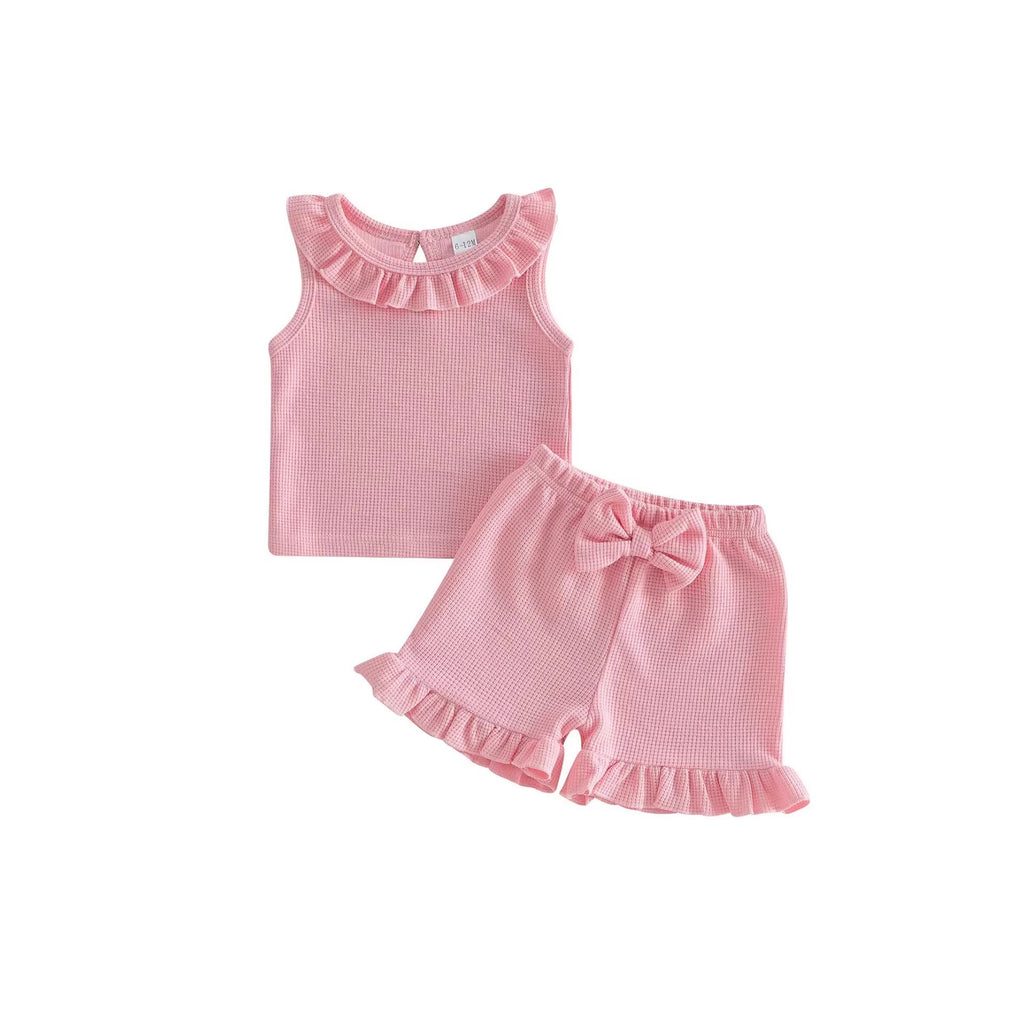 Set de shorts à mailles de haute couleur gaufre