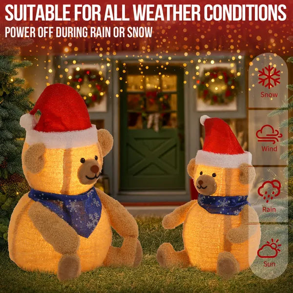 Lot de 2 Décorations de Noël pour ours en peluche