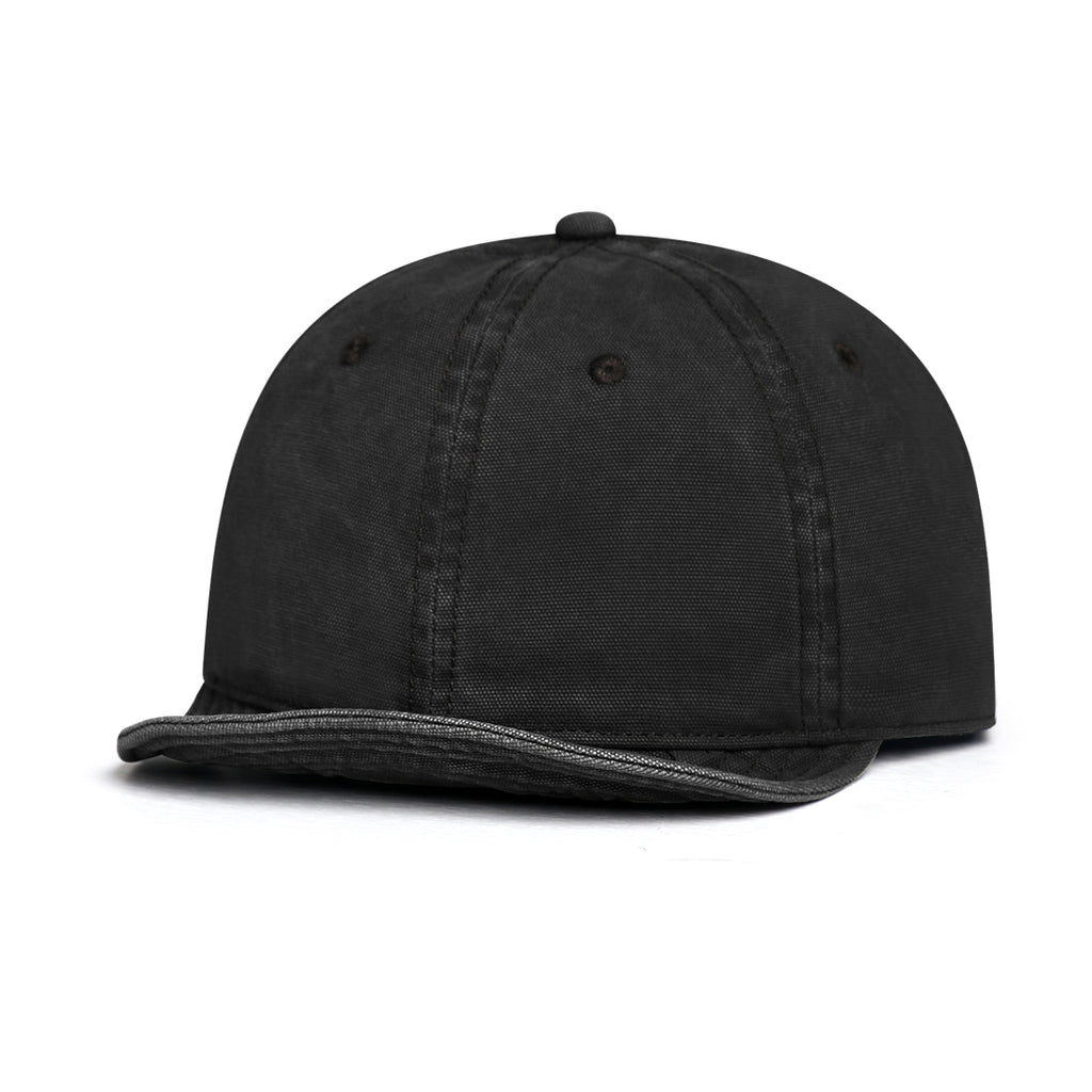 Style japonais Rétro Lavé à l'eau toile décontraction Soft Brim Casquette de baseball pour quotidien commu