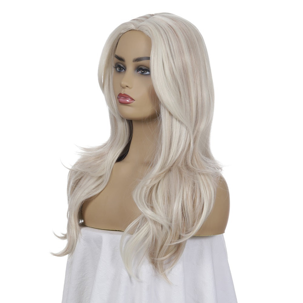 Mode mi-longueur Femmes mi-longueur cheveux bouclés Perruques synthétiques