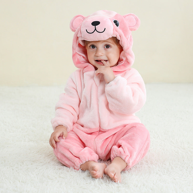 Flannel animal onesie pour les enfants