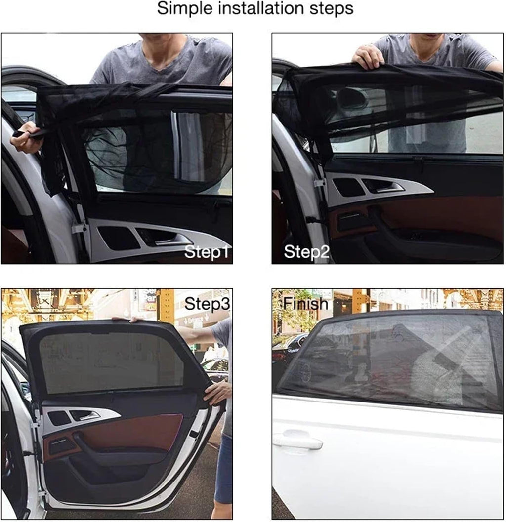 Rideaux Mosquito pour voitures Voiture Sun Shade Styling Accessoires Auto UV Protégez le rideau côté