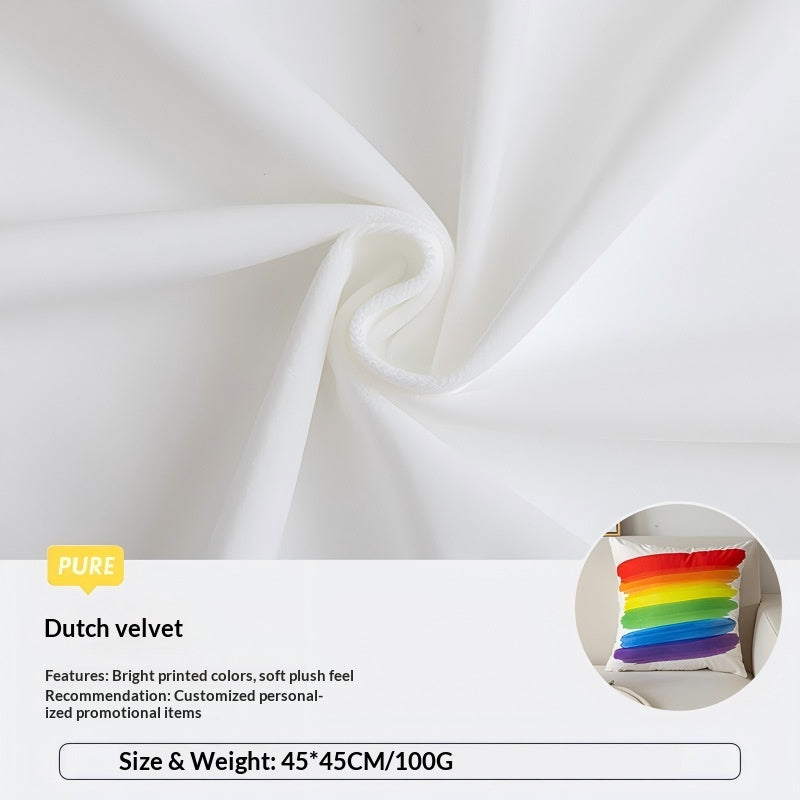 Canapé Appui-tête Coussin en peluche courte Imprimé Couverture d'oreiller