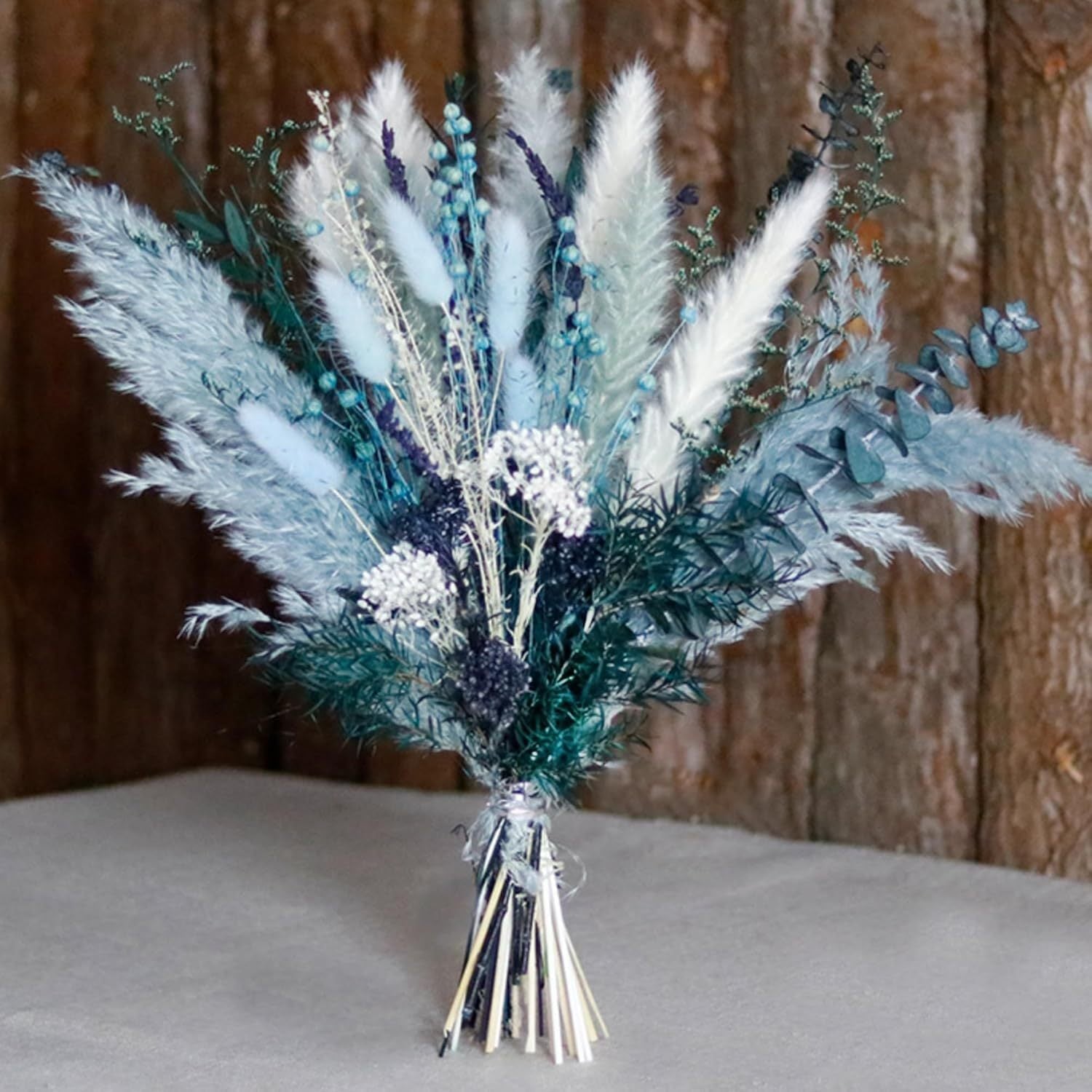 Ensemble d'arrangements mixtes de pampas bleu de 52 piece