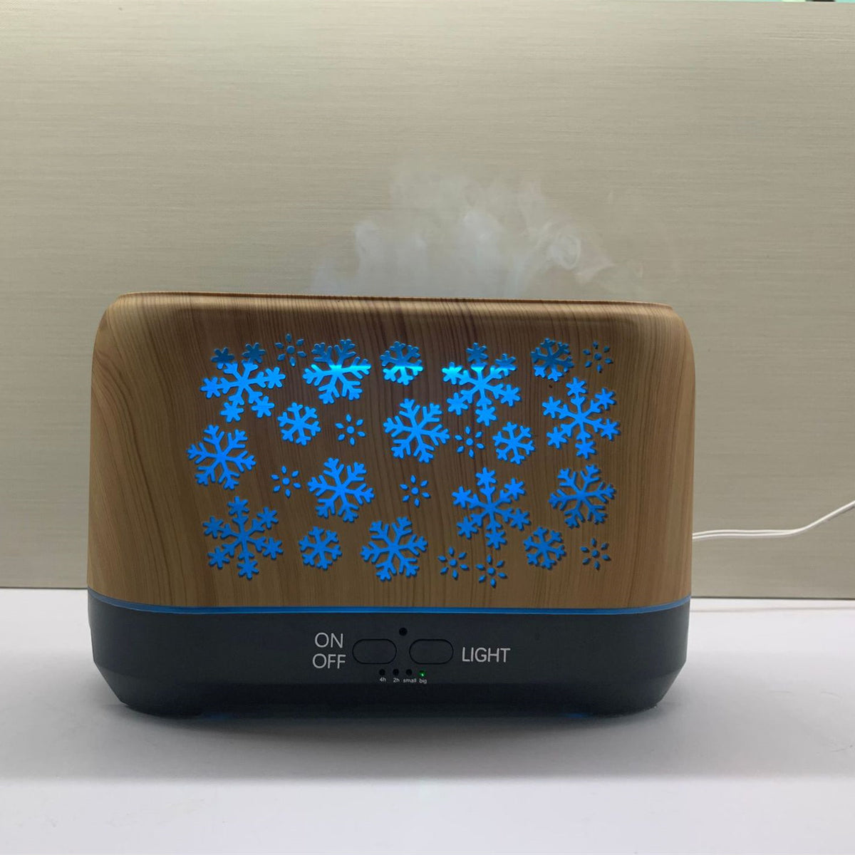 Motif de Noël flocons de neige Humidificateur ménage Aromathérapie coloré Humidificateur Atmosphe