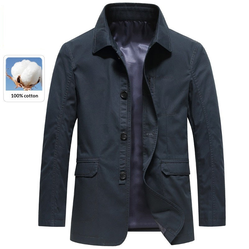 Bouton-up Casual Top style papa veste souple