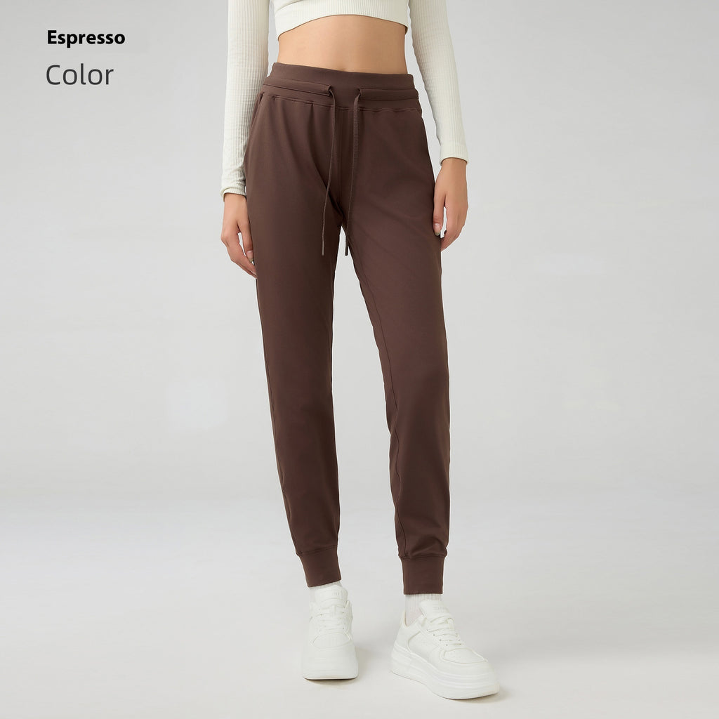 Pantalon de yoga haute taille pour femmes Drawstring Quick-drying Elastic Running Fitness