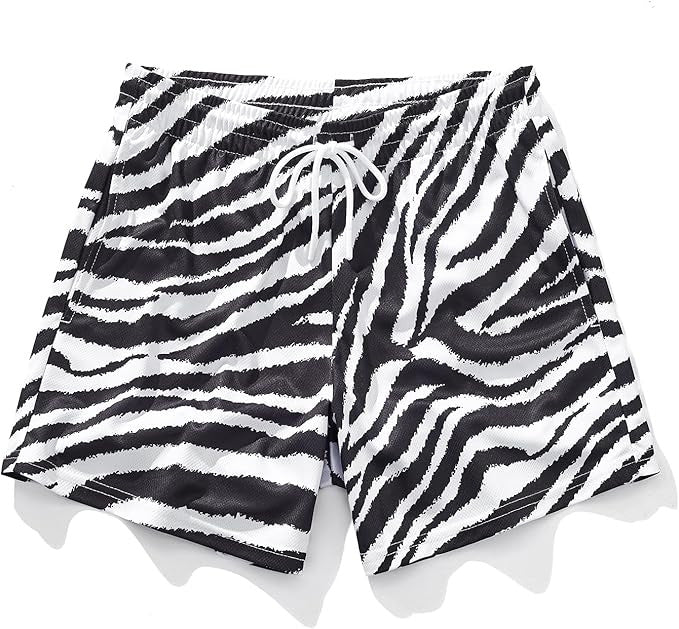Short à trou d'épingle imprimé pour hommes occasionnels